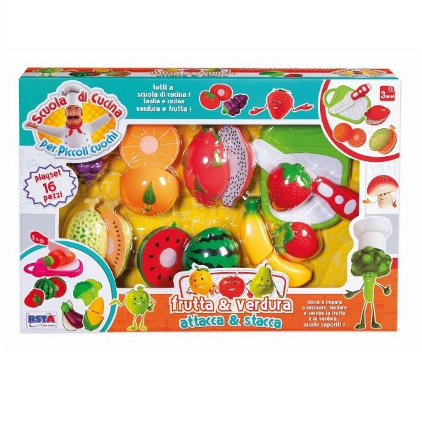 Gioco Set Frutta o Verdura con Velcro 2 modelli assortito di RS Toys