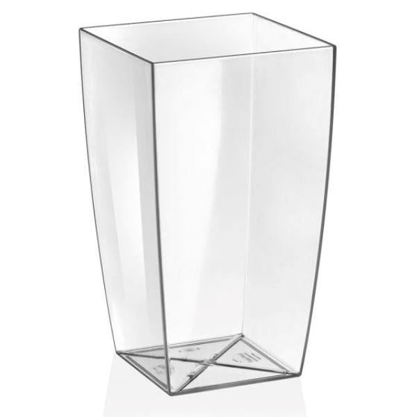 Vaso rettangolare in plastica Algarve Trasparente da esterno 42 cm